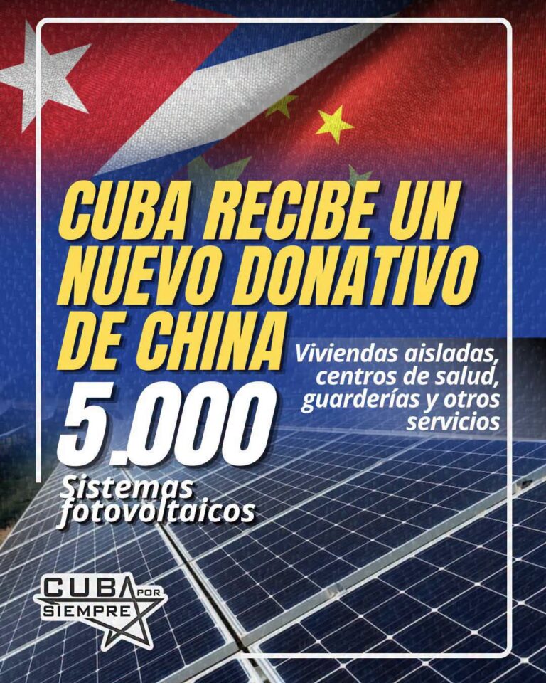 Entrega a Cuba de una dotación (la segunda) de 5000 sistemas fotovoltaicos