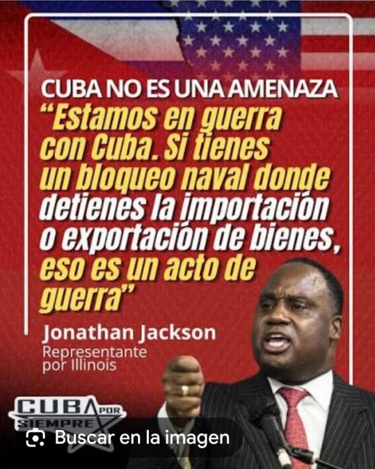 CUBA NO ES UNA AMENAZA – EL BLOQUEO ES UN ACTO DE GUERRA