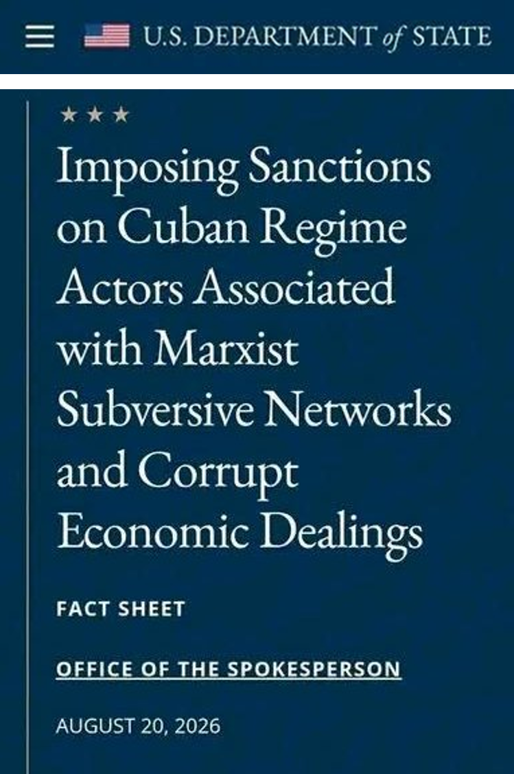NUOVE SANZIONI STATUNITENSI CONTRO CUBA – Julio Angarica Lopez