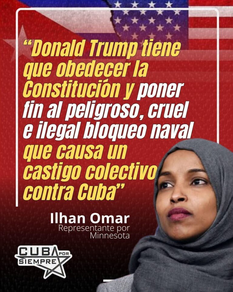 Pronunciamento de Ilhan Omar, Congresista de Minnesota