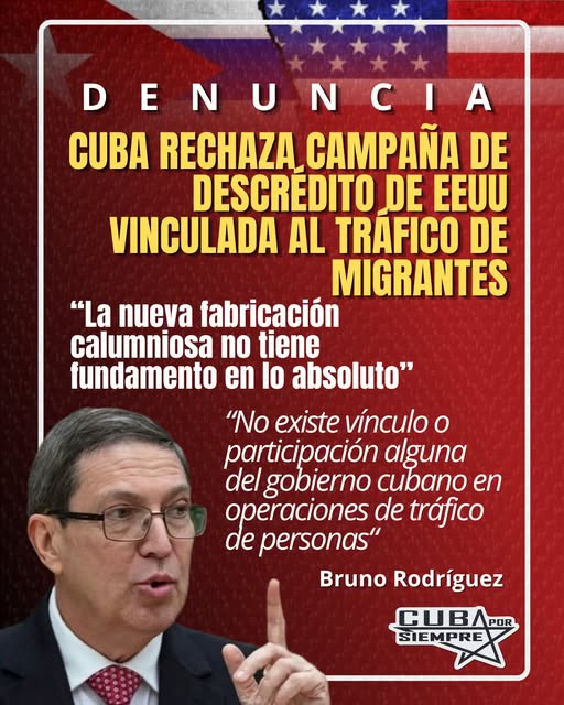 DENUNCIA: CUBA RECHAZA CAMPAñA DE DESCREDITO DE EEUU VINCULADA AL TRAFICO DE MIGRANTES