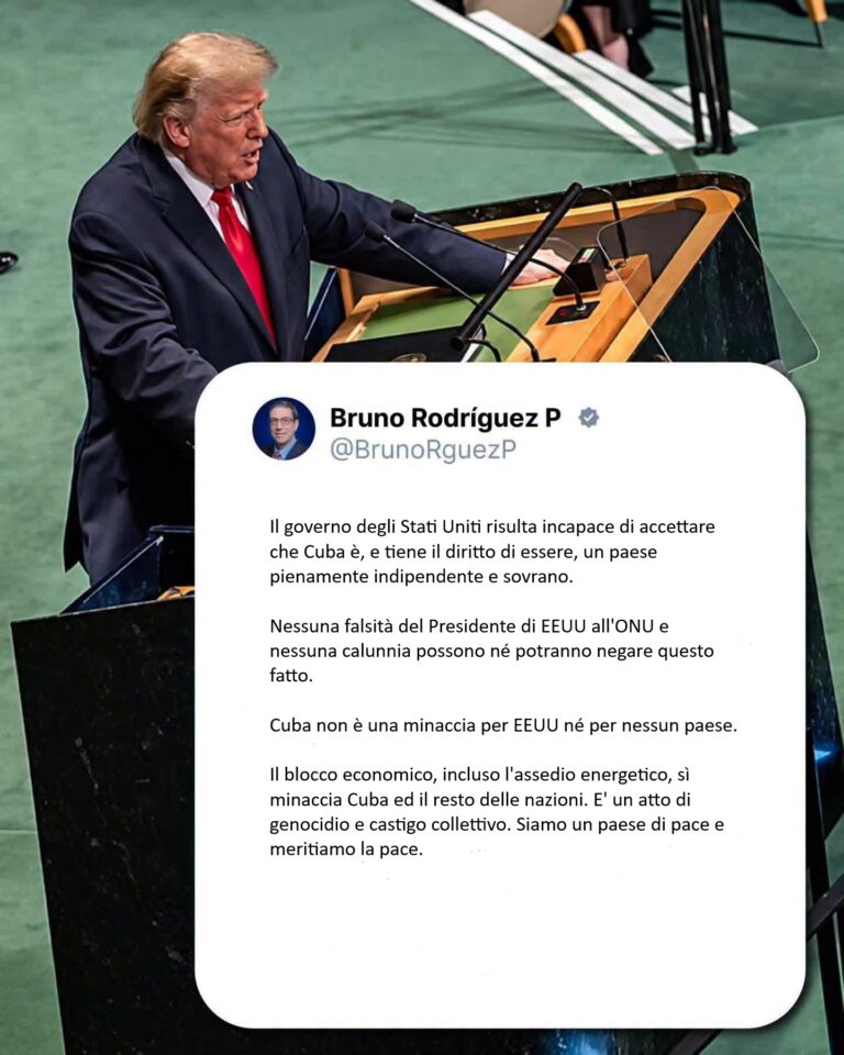IL GOVERNO DEGLI STATI UNITI è INCAPACE DI ACCETTARE CHE CUBA E’, E TIENE IL DIRITTO DI ESSERE, UN PAESE PIENAMENTE INDIPENDENTE E SOVRANO CUBA