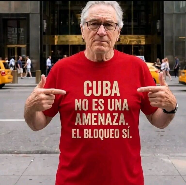 ROBERT DE NIRO ALZA LA VOZ: “EL BLOQUEO NO ES POLÍTICA, ES CRIMEN”