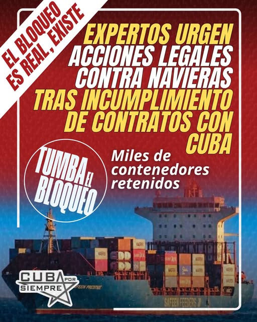 EXPERTOS URGEN ACCIONES LEGALES CONTRA NAVIERAS TRAS INCUMPLIMENTO DE CONTRATOS CON CUBA