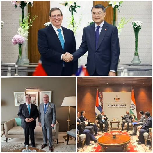 INTENSA JORNADA DE TRABAJO DE CUBA EN LA XVIII CUMBRE DE LOS BRICS, EN NUEVA DELHI, QUE DIO INICIO ESTE SÁBADO 12 DE SEPTIEMBR