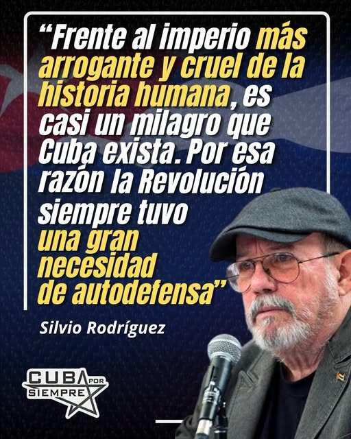 “DI FRONTE ALLPERO PIU’ ARROGANTE E CRUDELE DELLA STORIA UMANA, E’ QUASI UN MIRACOLO CHE CUBA ESISTA. PER QUESTA RAGIONE LA RIVOLUZIONE SEMPRE E’ STATA UNA GRANDE NECESSITA DI AUTODIFESA
