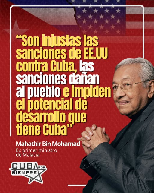 “SON INJUSTAS LAS SANCIONES DE EEUU CONTRA CUBA, LAS SANCIONES AL PUEBLO E IMPIDEN EL POTENCIAL DE DESARROLLO QUE TIENE CUBA”DAÑAN SANCIONES DA
