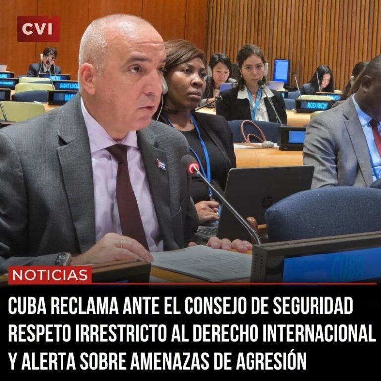 CUBA RECLAMA DAVANTO AL CONSIGLIO DI SICUREZZA RISPETTO INCONDIZIONATO AL DIRITTO INTERNAZIONALE E ALLERTA PER MINACCE ED AGGRESSIONI